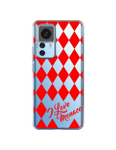 Cover Xiaomi 12T/12T Pro I Love Monaco e Losange Rosso - Nico