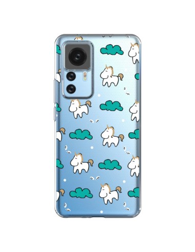 Cover Xiaomi 12T/12T Pro Unicorno e Nuvole Trasparente - Nico
