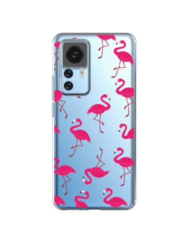 Cover Xiaomi 12T/12T Pro Fenicottero Rosa Trasparente - Nico