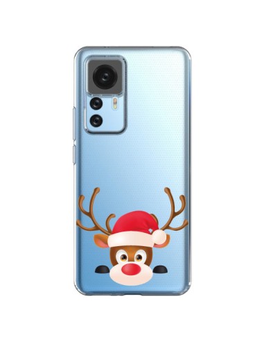 Cover Xiaomi 12T/12T Pro Renna di Natale Trasparente - Nico