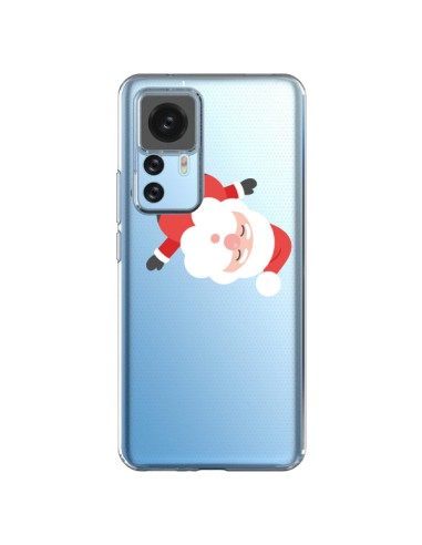 Cover Xiaomi 12T/12T Pro Babbo Natale e la sua Ghirlanda Trasparente - Nico