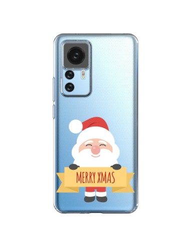Coque Xiaomi 12T/12T Pro Père Noël Merry Christmas transparente - Nico