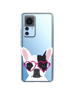 Xiaomi 12T/12T Pro Case Bulldog Eyes Heart Dog Clear - Pet Friendly
