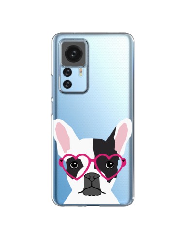 Xiaomi 12T/12T Pro Case Bulldog Eyes Heart Dog Clear - Pet Friendly