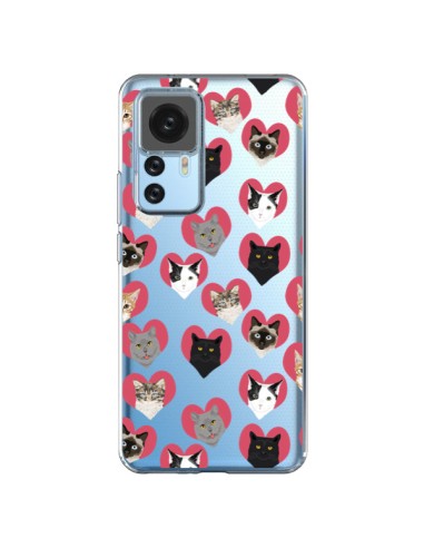 Coque Xiaomi 12T/12T Pro Chats Coeurs Transparente - Pet Friendly