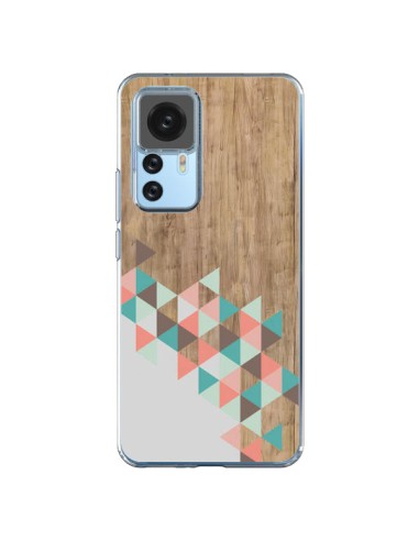 Cover Xiaomi 12T/12T Pro Wood Legno Azteco Triangoli Archiwoo - Pura Vida