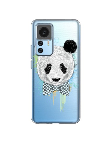 Cover Xiaomi 12T/12T Pro Panda Papillon Trasparente - Rachel Caldwell