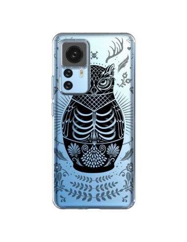 Cover Xiaomi 12T/12T Pro Owl Gufo Scheletro Trasparente - Rachel Caldwell