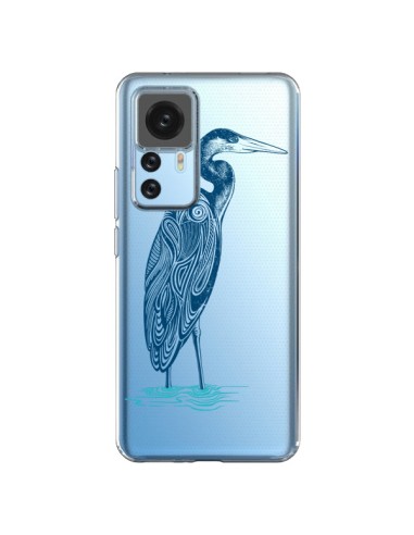 Cover Xiaomi 12T/12T Pro Heron Blu Uccello Trasparente - Rachel Caldwell