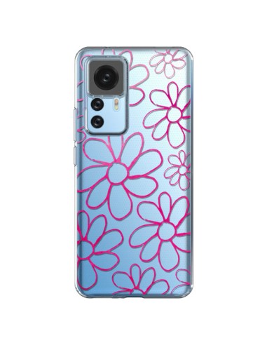 Cover Xiaomi 12T/12T Pro Giardino Fiorito Pink Trasparente - Sylvia Cook