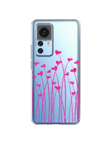 Xiaomi 12T/12T Pro Case Love in Pink Flowers Clear - Sylvia Cook
