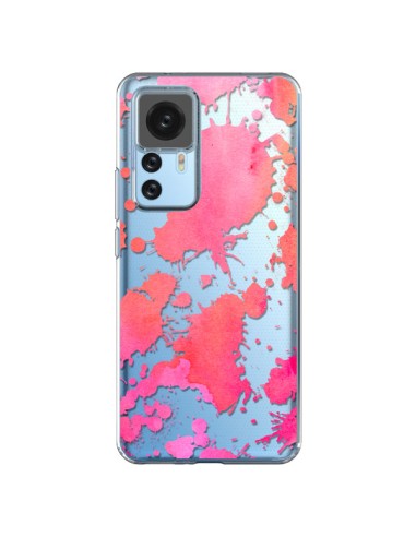 Xiaomi 12T/12T Pro Case Splash Colorful Pink Orange Clear - Sylvia Cook
