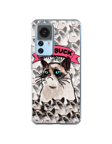 Cover Xiaomi 12T/12T Pro Gatto Brontolone - You Suck - Sara Eshak