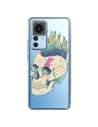 Cover Xiaomi 12T/12T Pro Teschio Punk Trasparente - Victor Vercesi