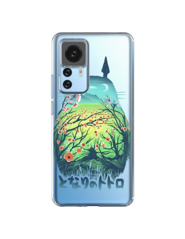 Cover Xiaomi 12T/12T Pro Totoro Manga Fiori Trasparente - Victor Vercesi