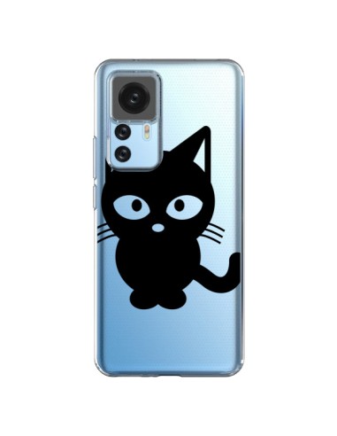 Cover Xiaomi 12T/12T Pro Gatto Nero Trasparente - Yohan B.