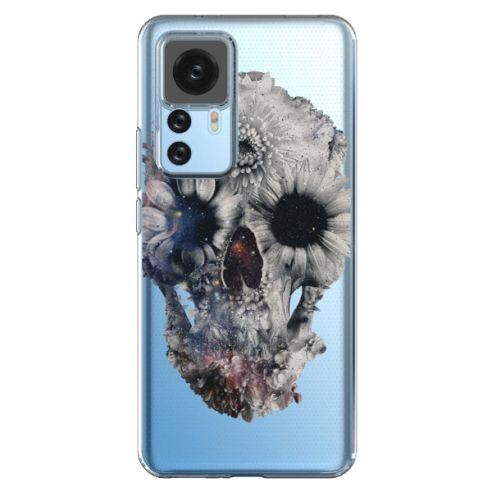 Xiaomi 12T/12T Pro Case Skull Floral Clear - Ali Gulec