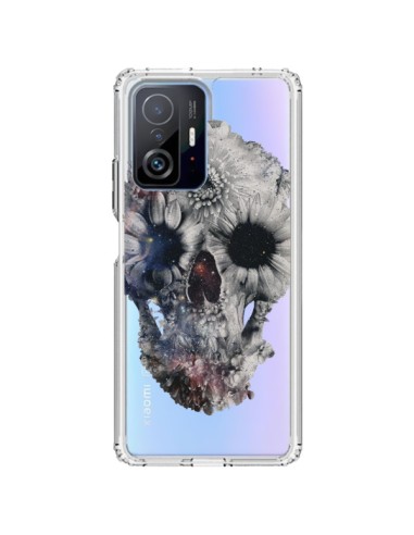 Xiaomi 11T / 11T Pro Case Skull Floral Clear - Ali Gulec