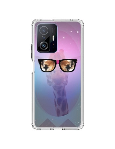 Xiaomi 11T / 11T Pro Case Giraffe Nerd with Glasses - Aurelie Scour