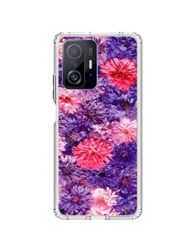 Xiaomi 11T / 11T Pro Case Violet Flower Storm - Asano Yamazaki