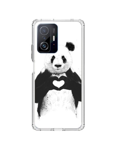 Cover Xiaomi 11T / 11T Pro Panda Amour All you need is Amore - Balazs Solti