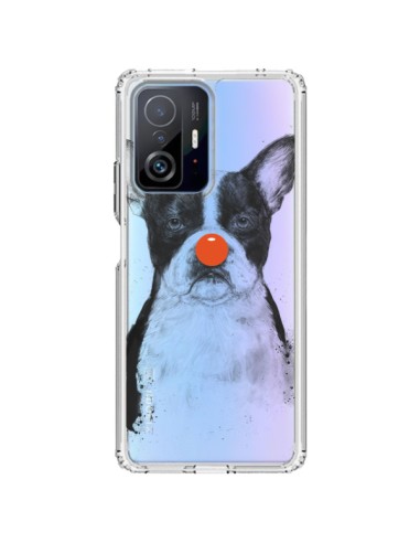 Coque Xiaomi 11T / 11T Pro Clown Bulldog Dog Chien Transparente - Balazs Solti