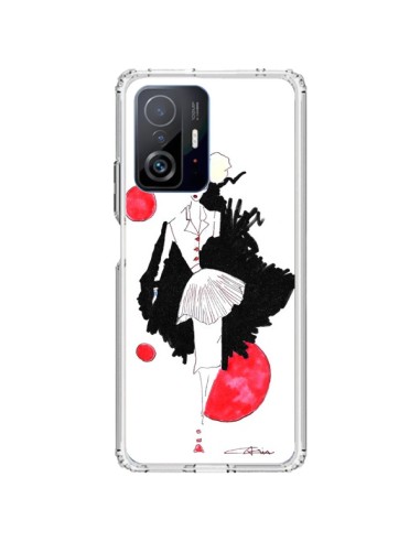 Coque Xiaomi 11T / 11T Pro Demoiselle Femme Fashion Mode Rouge - Cécile