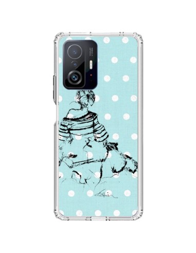 Coque Xiaomi 11T / 11T Pro Croquis Pois Femme Fashion Mode - Cécile