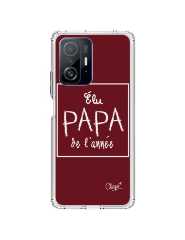 Coque Xiaomi 11T / 11T Pro Elu Papa de l'Année Rouge Bordeaux - Chapo