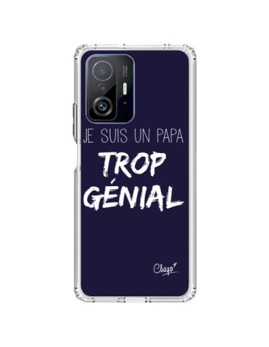 Coque Xiaomi 11T / 11T Pro Je suis un Papa trop Génial Bleu Marine - Chapo