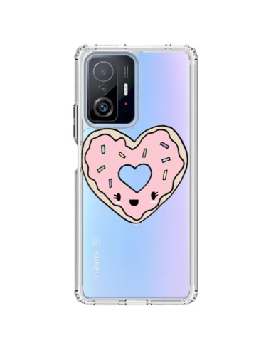 Coque Xiaomi 11T / 11T Pro Donuts Heart Coeur Rose Transparente - Claudia Ramos