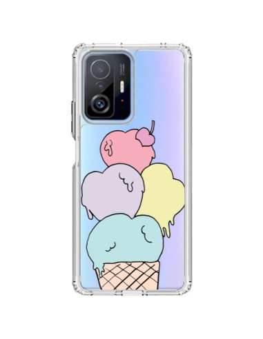 Coque Xiaomi 11T / 11T Pro Ice Cream Glace Summer Ete Coeur Transparente - Claudia Ramos