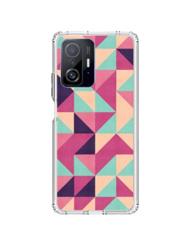 Xiaomi 11T / 11T Pro Case Aztec Triangle Pink Green - Eleaxart