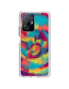 Coque Xiaomi 11T / 11T Pro Spirale de Couleurs Rouge Vert - Eleaxart