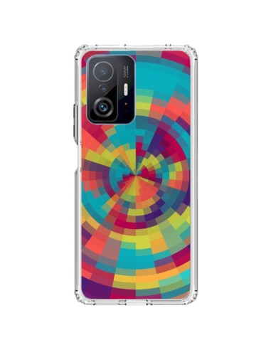 Coque Xiaomi 11T / 11T Pro Spirale de Couleurs Rouge Vert - Eleaxart