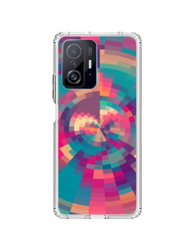 Coque Xiaomi 11T / 11T Pro Spirales de Couleurs Rose Violet - Eleaxart