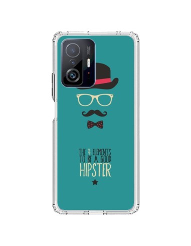 Coque Xiaomi 11T / 11T Pro Chapeau, Lunettes, Moustache, Noeud Papillon To Be a Good Hipster - Eleaxart
