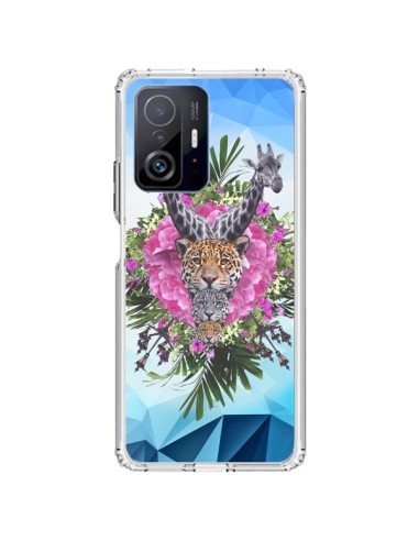 Xiaomi 11T / 11T Pro Case Giraffe Lions Tigers Jungle - Eleaxart