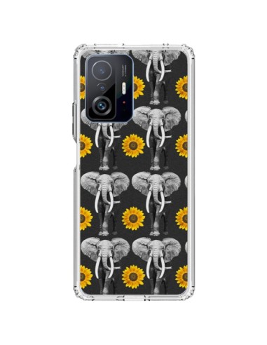 Xiaomi 11T / 11T Pro Case Elephant Sunflowers - Eleaxart