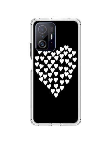 Coque Xiaomi 11T / 11T Pro Coeur en coeurs blancs - Project M