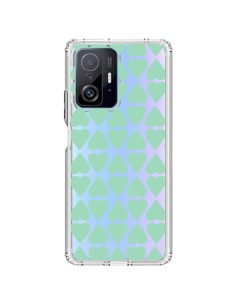 Cover Xiaomi 11T / 11T Pro Cuore Verde Menta Trasparente - Project M