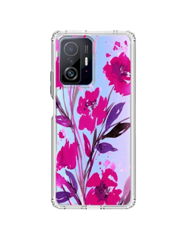 Coque Xiaomi 11T / 11T Pro Roses Fleur Flower Transparente - Ebi Emporium