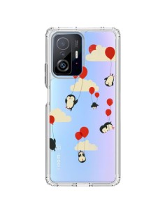 Cover Xiaomi 11T / 11T Pro Pinguino Palloncini Cielo Trasparente - Jay Fleck