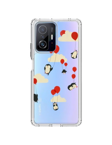 Coque Xiaomi 11T / 11T Pro Pingouin Ciel Ballons Transparente - Jay Fleck