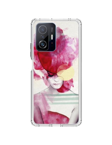 Xiaomi 11T / 11T Pro Case Bright Pink Ritratt Girl - Jenny Liz Rome