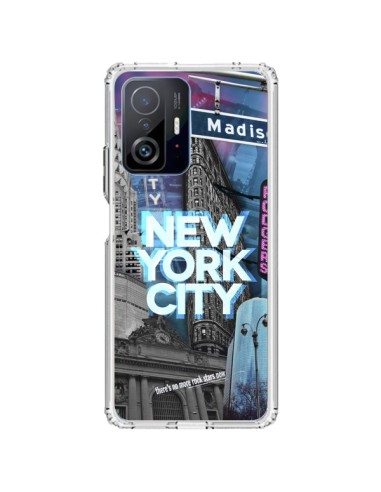 Cover Xiaomi 11T / 11T Pro New York City Grattacieli Blu - Javier Martinez