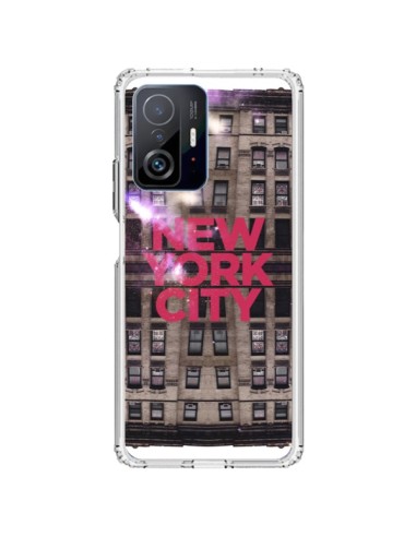 Cover Xiaomi 11T / 11T Pro New York City Grattaciei Rosso - Javier Martinez