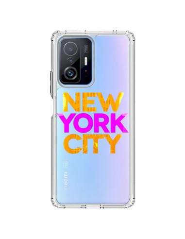 Xiaomi 11T / 11T Pro Case New York City NYC Orange Pink Clear - Javier Martinez