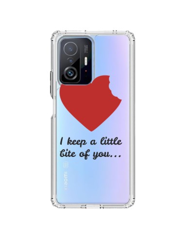Coque Xiaomi 11T / 11T Pro I keep a little bite of you Love Heart Amour Transparente - Julien Martinez