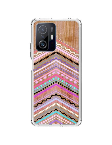 Cover Xiaomi 11T / 11T Pro Viola Bosco Legno Azteque Aztec Tribal - Jenny Mhairi